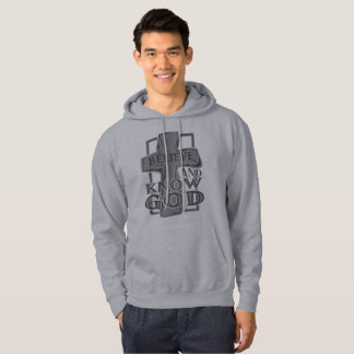 Christian Cross of Christ in Stone Gray Hoodie