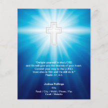 Christian Cross on blue background