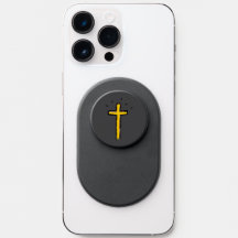 Christian Cross on Gray