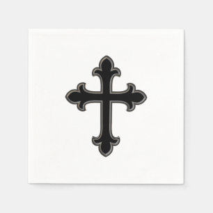 Christian cross paper napkins