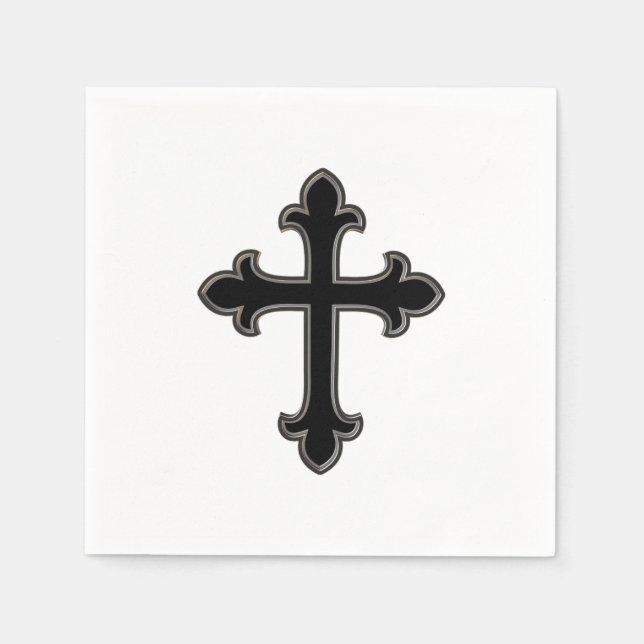 Christian cross paper napkins (Front)