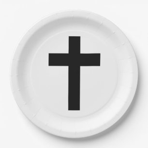 Christian Cross Paper Plates