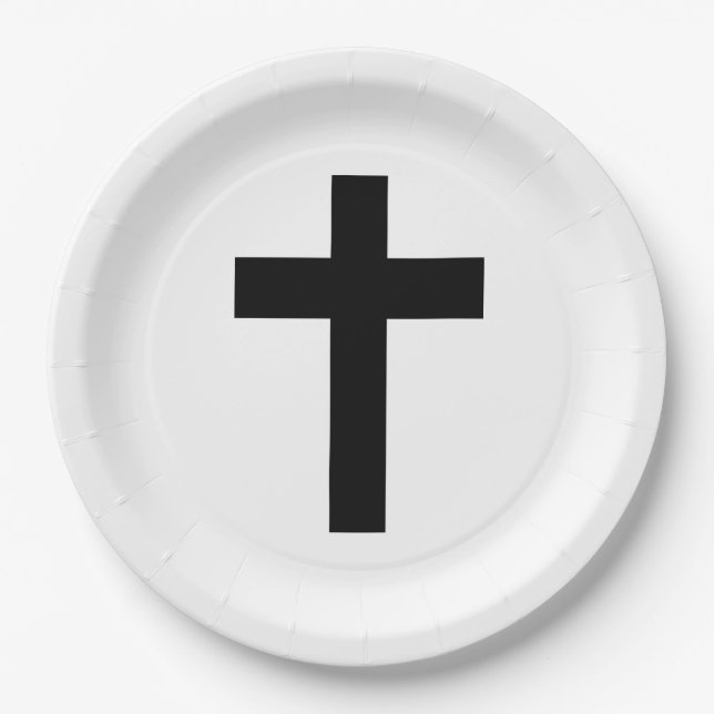 Christian Cross Paper Plates (Front)