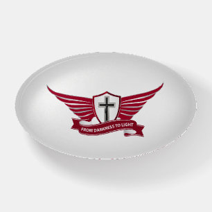 Christian cross paperweight