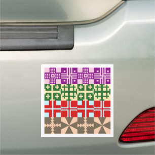 Christian Cross Pattern 1 Car Magnet