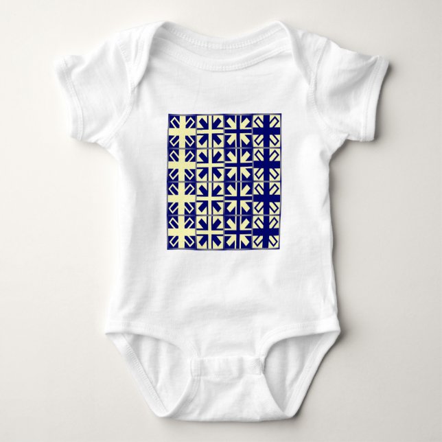 Christian Cross Pattern 2 Baby Bodysuit (Front)