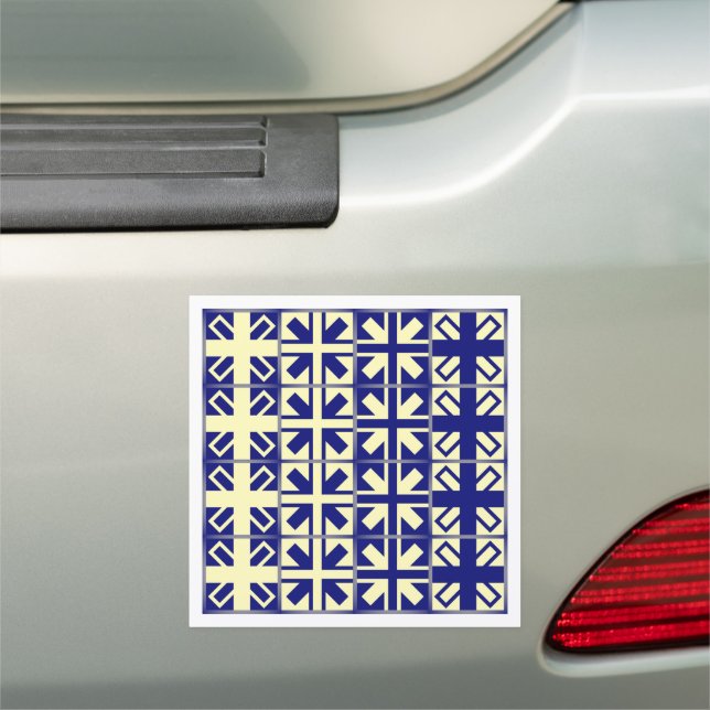 Christian Cross Pattern 2 Car Magnet (In Situ)