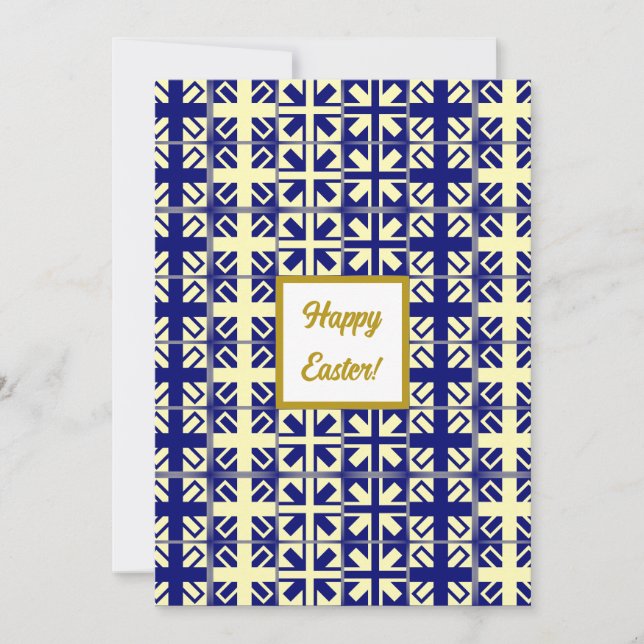 Christian Cross Pattern 2 Holiday Card (Front)