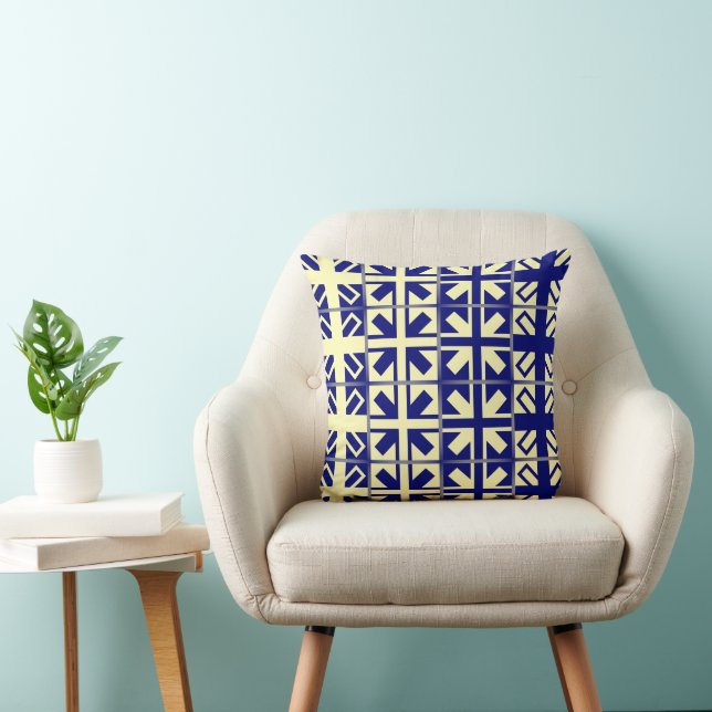 Christian Cross Pattern 2 Throw Pillow (Chair)