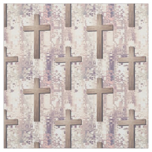 Christian Cross Pattern Fabric