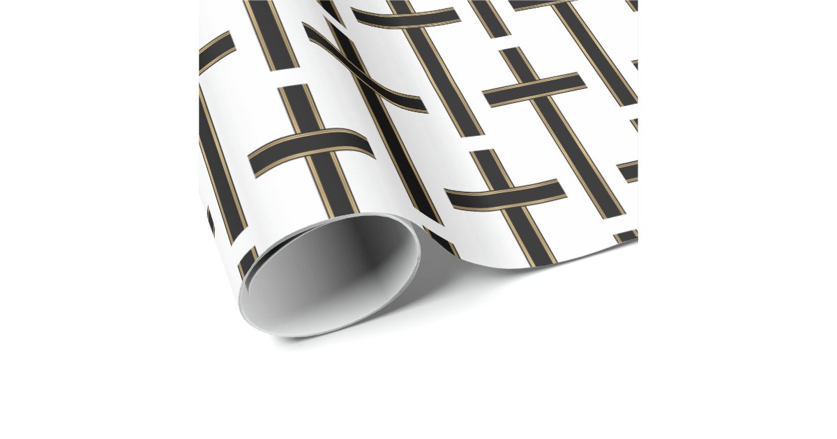 Christian cross pattern wrapping paper | Zazzle