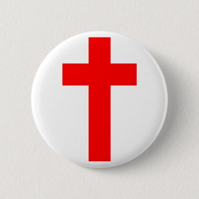 Christian Cross Pinback Button (Front)