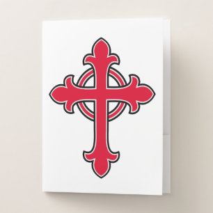 Christian cross pocket folder
