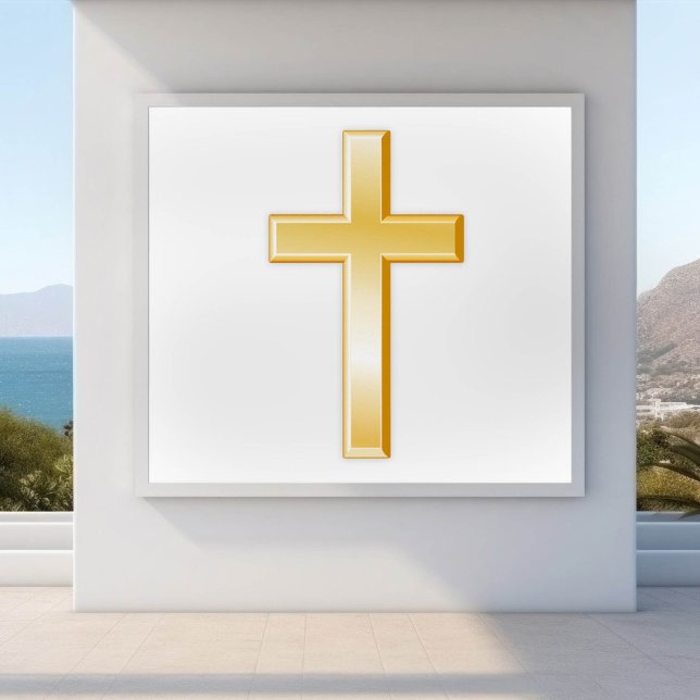 Christian Cross Poster (The cross is a central symbol of the Christian faith. )