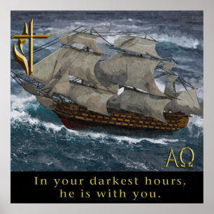 christian cross poster
