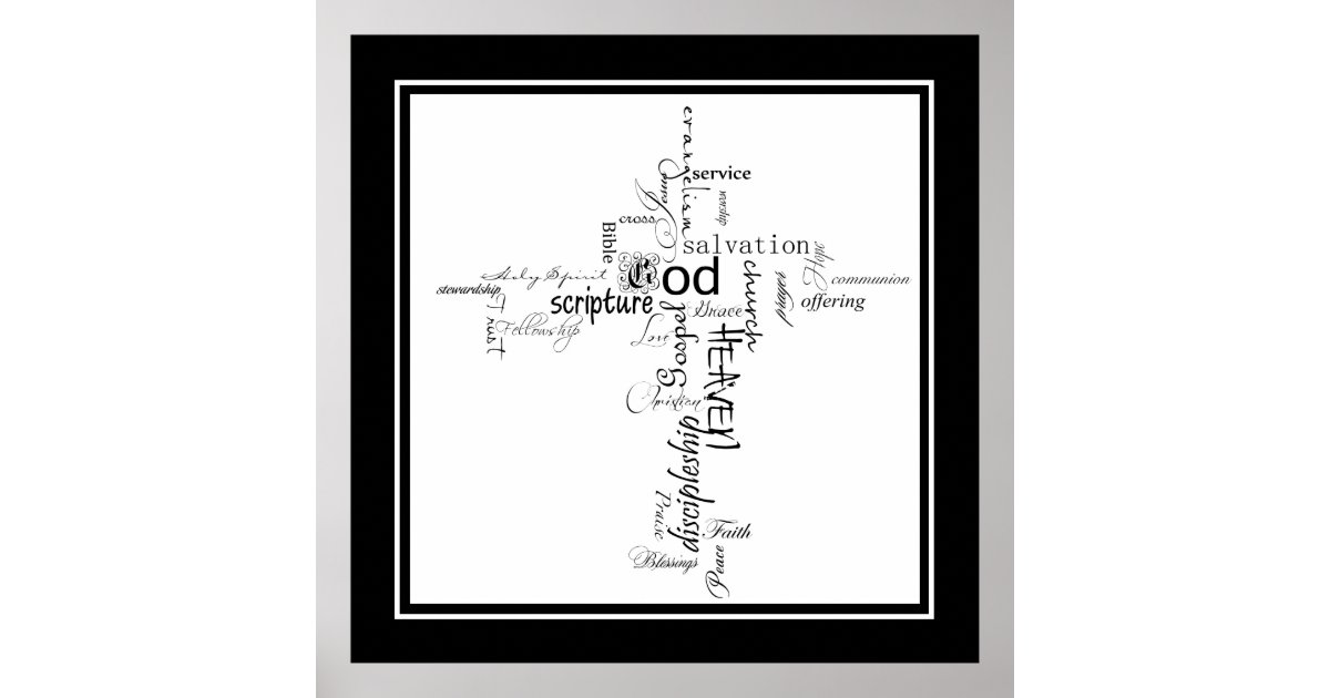 Christian cross poster | Zazzle