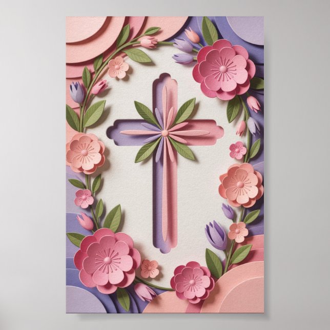 Christian Cross Poster Print Ai design  (Front)