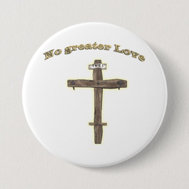 Christian cross products pinback button (Front)