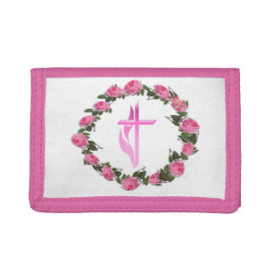 Christian cross products trifold wallet