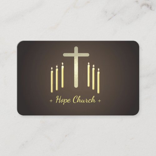 Christian Cross Religious Pastor Business Card
