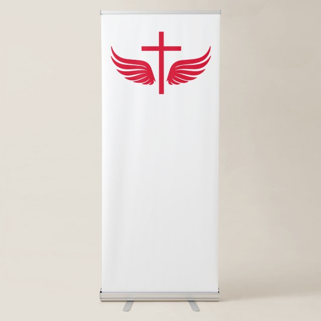 Christian cross retractable banner (Front)