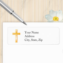 Christian Cross Return Address Labels