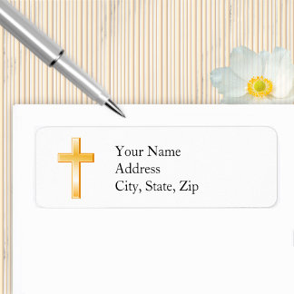 Christian Cross Return Address Labels