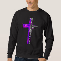 Christian Cross Ribbon Crohn's & Colitis Awareness Sweatshirt
