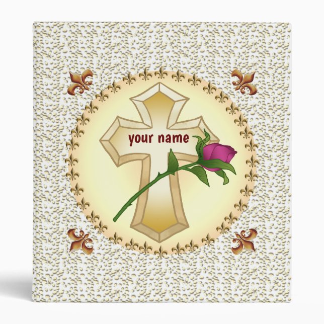 Christian Cross Rose  binder  (Front)