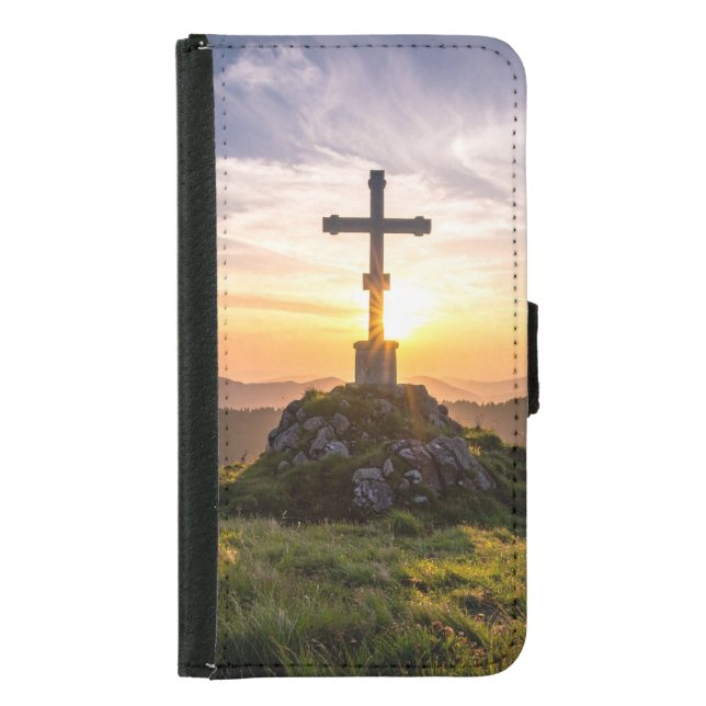 Christian cross samsung galaxy wallet case (Front)