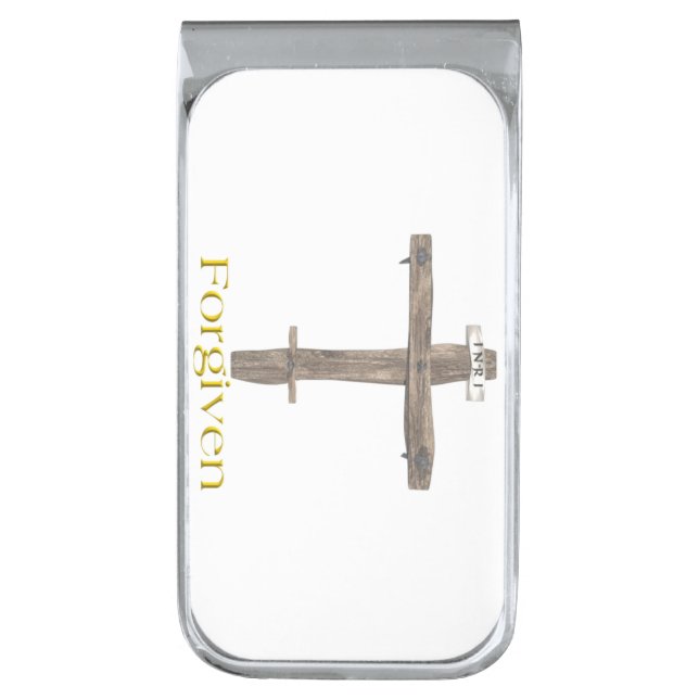 christian cross silver finish money clip | Zazzle