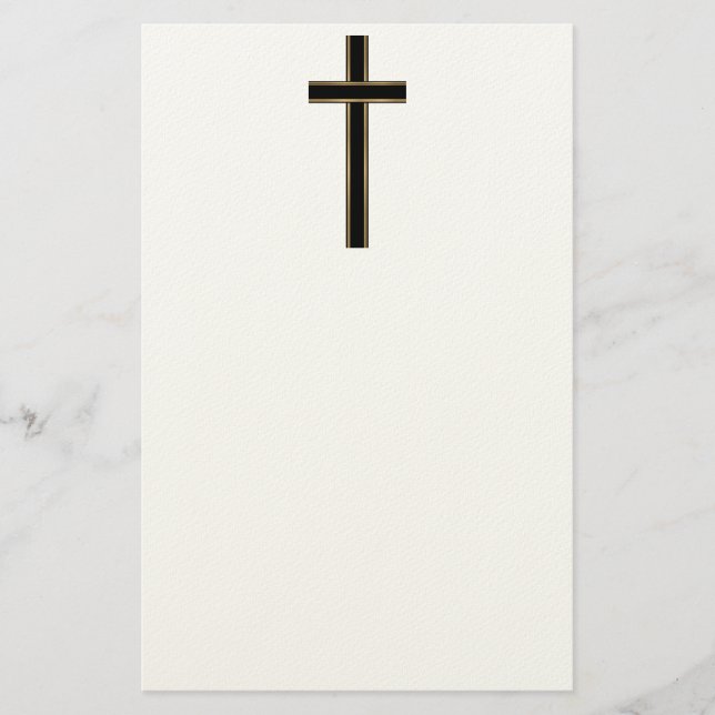 Christian cross stationery (Front)