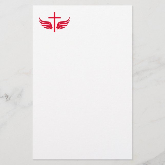Christian cross stationery (Front)