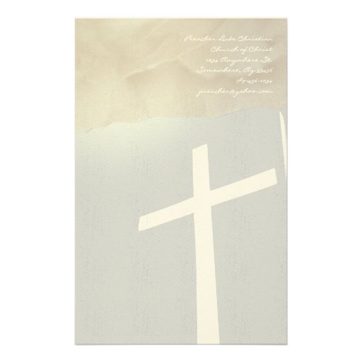 Christian Cross Stationery On Grey | Zazzle