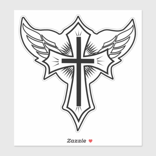 Christian cross sticker (Sheet)