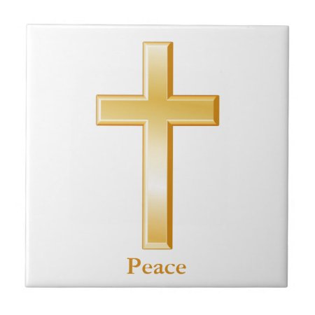 Christian Cross Symbol Ceramic Tile