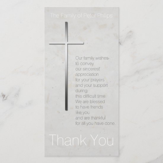 Christian Cross Sympathy Thank You matching Stamp