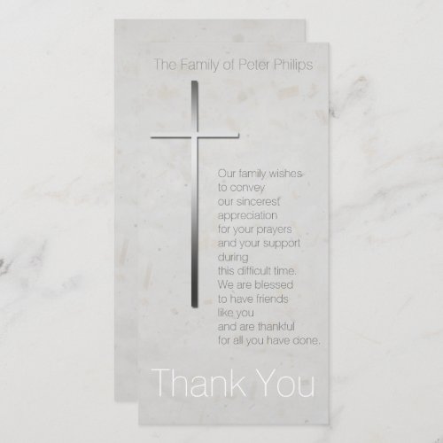 Christian Cross Sympathy Thank You matching Stamp