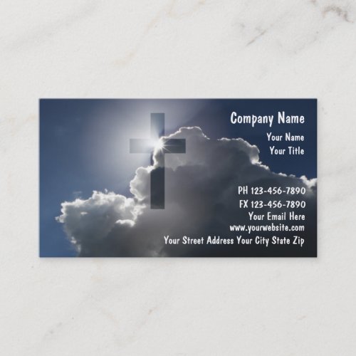 Christian Cross Theme Business Cards