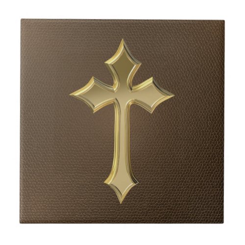 Christian cross tile