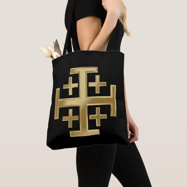 Christian cross tote bag (Close Up)