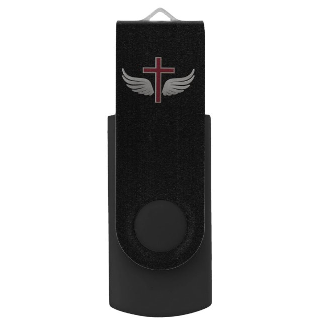 Christian cross USB flash drive (Back (Vertical))