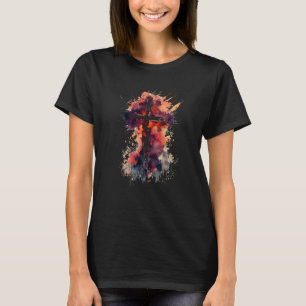 Christian Cross Watercolor T-Shirt
