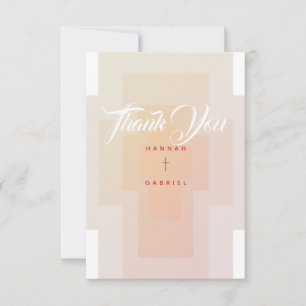 Christian Cross Wedding Thank You Card