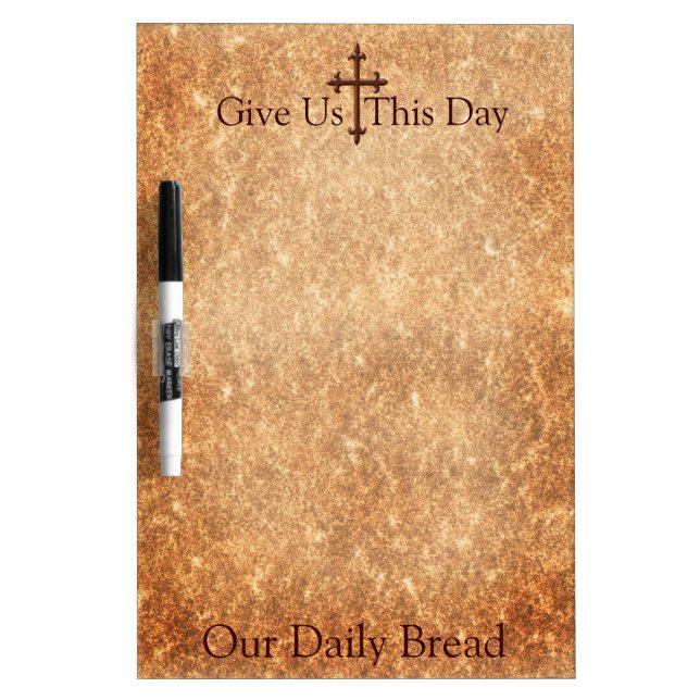 Christian Cross with Bible Verse Dry Erase Board (Front)