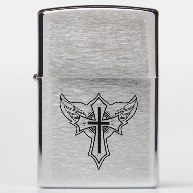 Christian cross zippo lighter (Front)