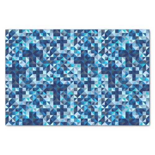 Christian Crosses Modern Blue Geometric Tissue Paper