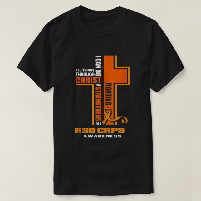 Christian CRPS Warrior Fighter RSD CRPS Awareness T-Shirt (Design Front)