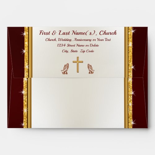 Christian Custom Church Envelopes Many SIZES Envelope