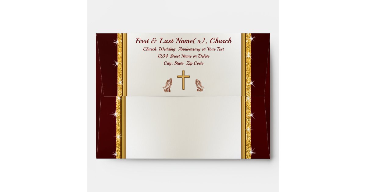 Christian, Custom Church Envelopes, Many SIZES, Envelope Zazzle